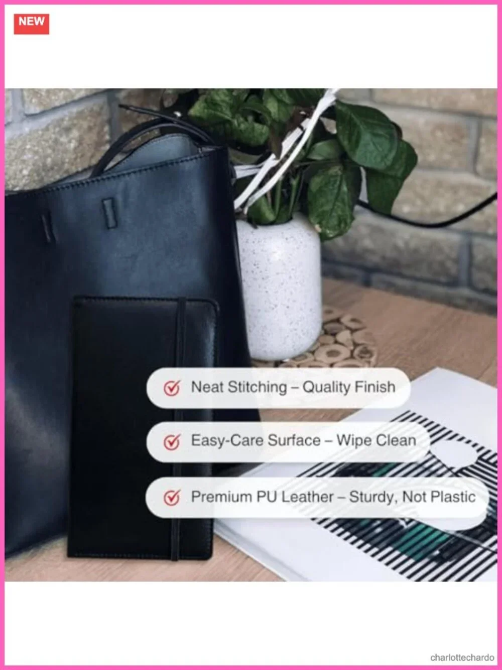 Oversized Checkbook Cover RFID Blocking PU Leather Zipper Pocket Wallet